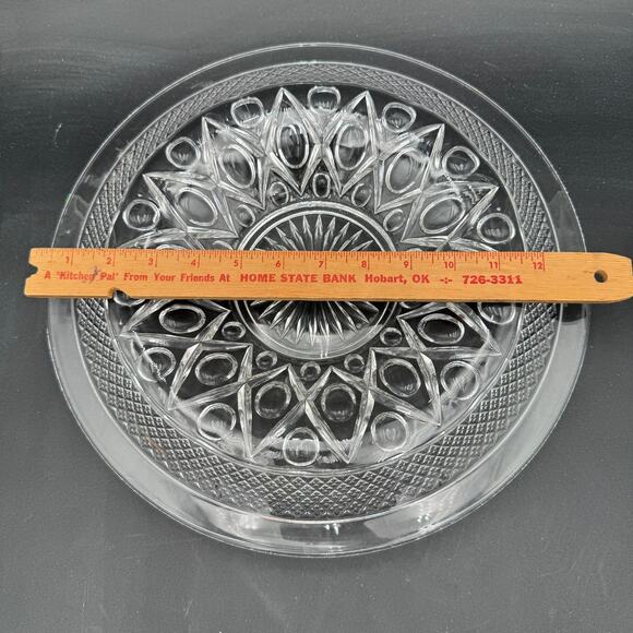 Vintage Large Center Bowl 13.25" Cape Cod by Imperial Glass Ohio Glassware - Picture 3 of 8